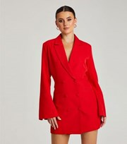 Urban Bliss Red Flared Sleeve Mini Blazer Dress